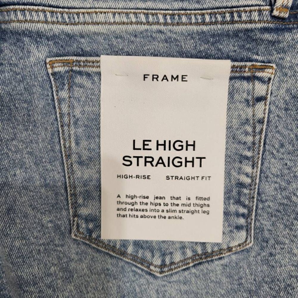 Frame Denim Le High Straight Lombard Stonewash Pattern Size 31 - Picture 5 of 9